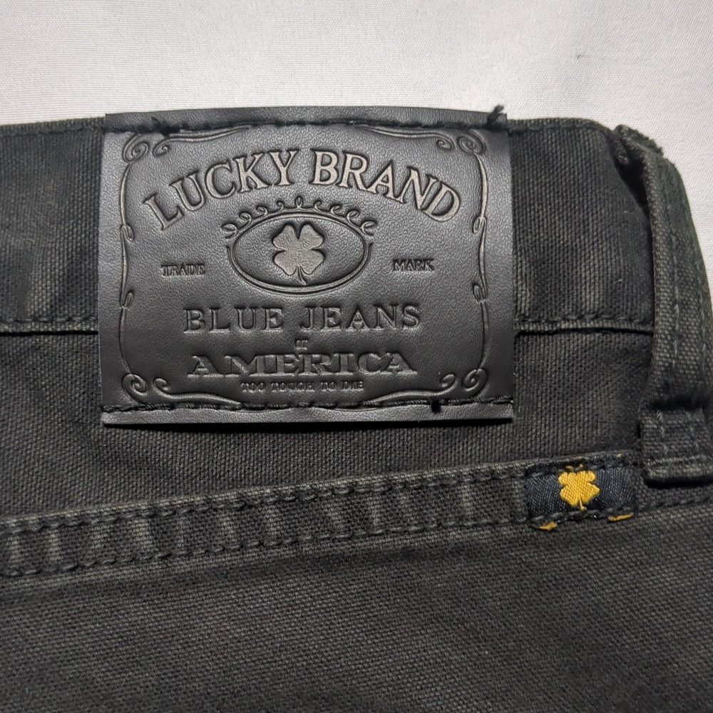 Lucky Brand Athletic Cargo‎ Pants Mens 40x32 Charcoal Black Wash Stretch - Picture 3 of 13